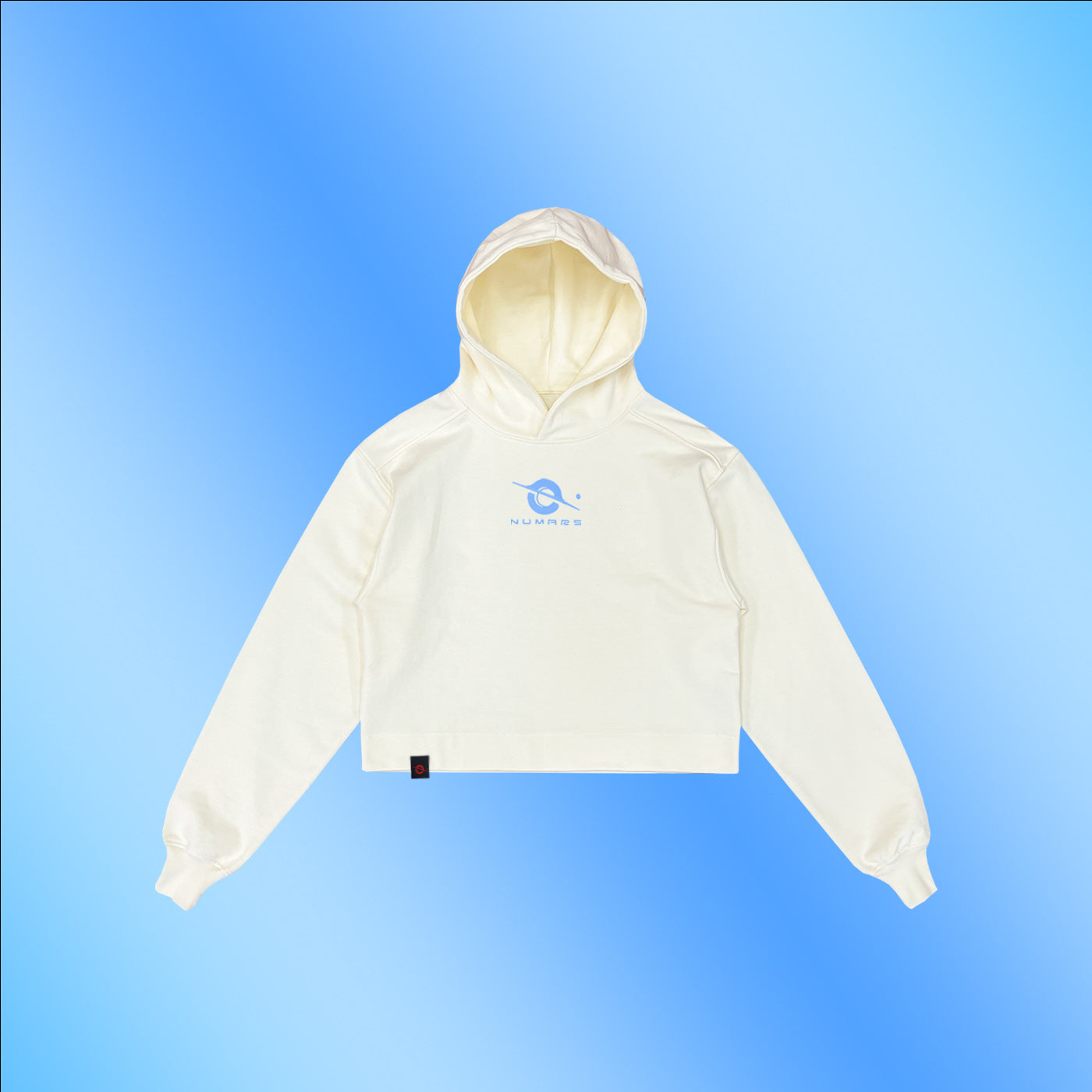 NuMars Woman's Premium Crop-Top Hoodie (Cream)