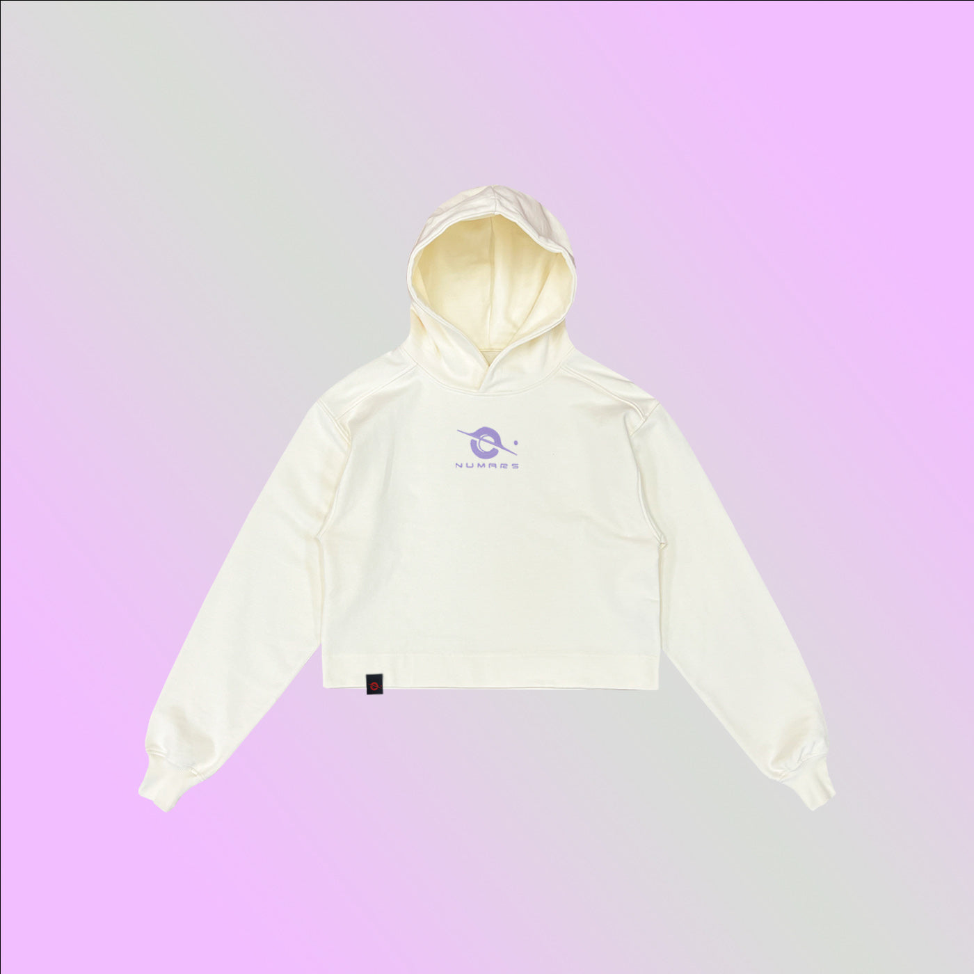 NuMars Woman's Premium Crop-Top Hoodie (Cream)