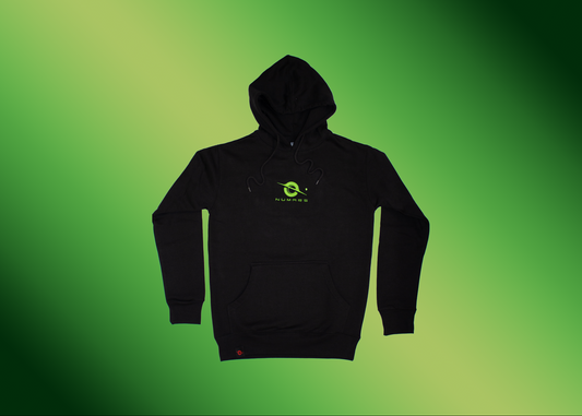 NuMars Premium Black Hoodie (Electric Green Glow)