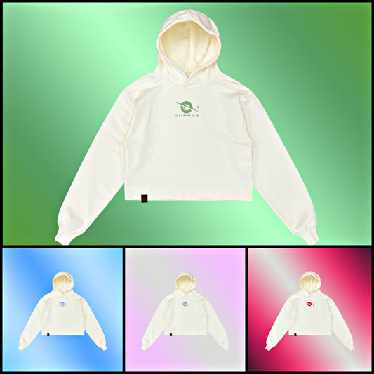 NuMars Woman's Premium Crop-Top Hoodie (Cream)
